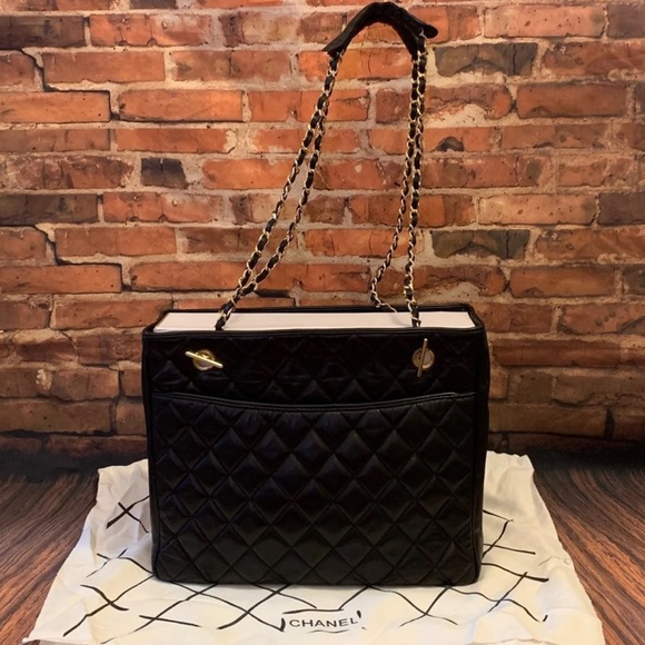CHANEL Handbags - SOLD Chanel lambskin tote bag